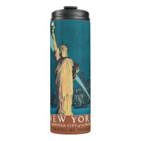 New York City Vintage voyage Liberty Skyline