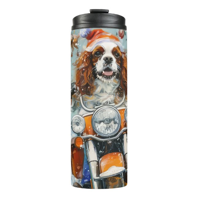 Bouteilles Isothermes Noël Cavalier King Charles Spaniel (Devant)