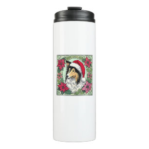 Bouteilles Isothermes Noël Collie Chien Illustration Yule Collies 5