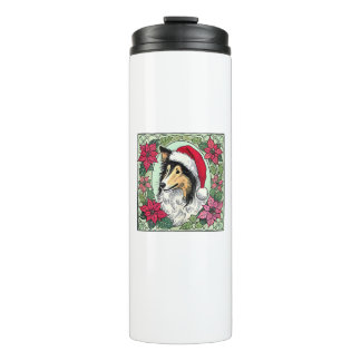 Bouteilles Isothermes Noël Collie Chien Illustration Yule Collies 5