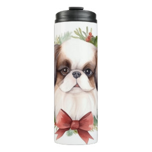 Bouteilles Isothermes Noël Couronne de Chine Japonaise Puppy Festif