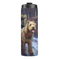 Noël de la saison festive du Terrier Wheaten