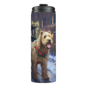 Bouteilles Isothermes Noël de la saison festive du Terrier Wheaten