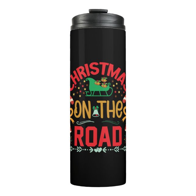 Bouteilles Isothermes Noël de Noël de Noël sur la route (Devant)