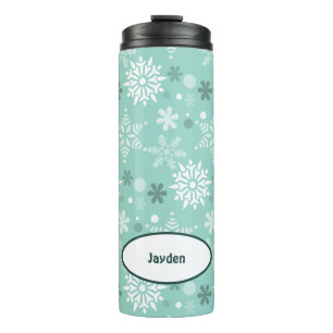 Bouteilles Isothermes Noël d'hiver Nom de saison Turquoise-Blue