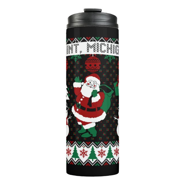 Bouteilles Isothermes Noël Douille moche Flint Michigan (Devant)