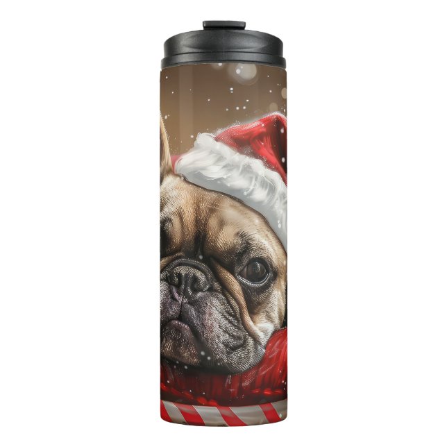 Bouteilles Isothermes Noël Festif Bouledogue Français (Devant)