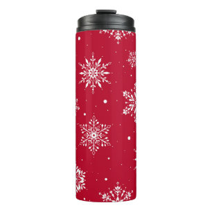 Bouteilles Isothermes Noël Folk Snowflakes Rouge