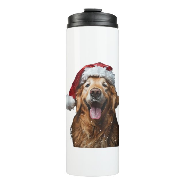 Bouteilles Isothermes Noël Golden Retriever (Devant)