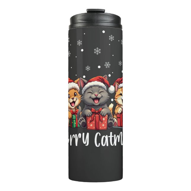 Bouteilles Isothermes Noël Kitty Chats Joyeux Catmas (Devant)