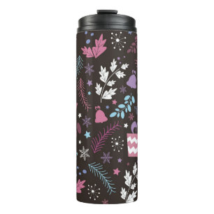 Bouteilles Isothermes Noël sans couture motif avec arbre, neige, cadeau