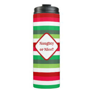 Bouteilles Isothermes Noël tripe Naughty ou Nice personnalisable