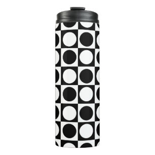Bouteilles Isothermes Noir blanc À damiers Pois