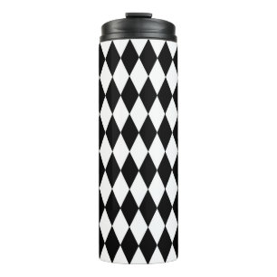 Bouteilles Isothermes Noir blanc Arlequin Diamonds Motif Design