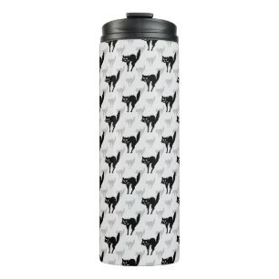 Bouteilles Isothermes Noir Chat Shadow Silhouette Motif Design