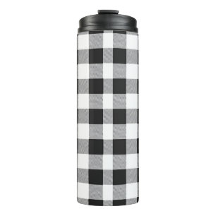 Bouteilles Isothermes Noir et blanc Buffalo Plaid Noël