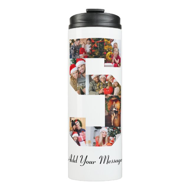 Bouteilles Isothermes Noir et blanc Numéro 5 Photo Collage (Devant)