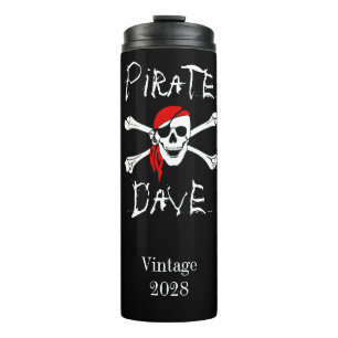 Bouteilles Isothermes Noir Pirate Crâne Crossbones Boire Tumbler Hommes