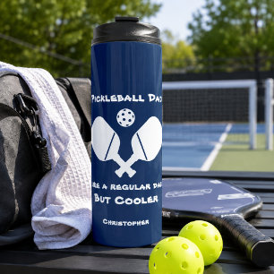 Bouteilles Isothermes Nom de papa drôle de pickleball bleu