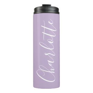 Bouteilles Isothermes Nom de typographie de script moderne Fleur simple