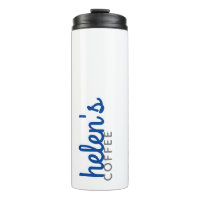 Nom du script Coffee Tumbler Custom Cadeau Navy Bl
