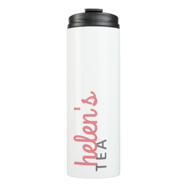 Bouteilles Isothermes Nom du script Tea Tumbler cadeau personnalisé en r (Devant)