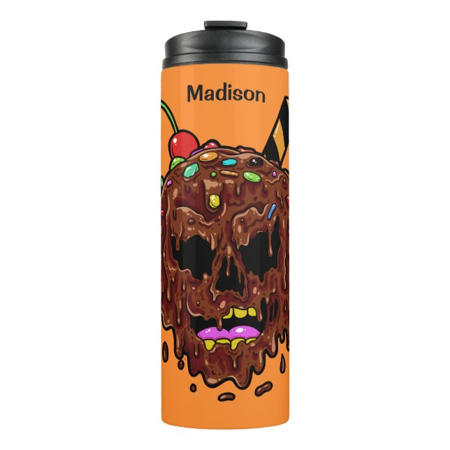 Bouteilles Isothermes Nom et couleur personnalisés Crème glacée Tumbler  (Devant)