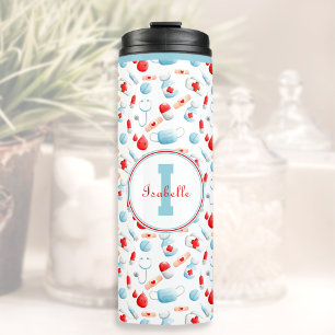 Bouteilles Isothermes Nom Médicale Monogram Nurse Thermal Tumbler