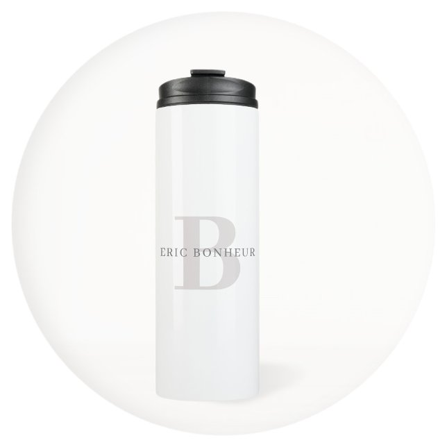 Bouteilles Isothermes Nom moderne élégant et monogramme (Créateur téléchargé)