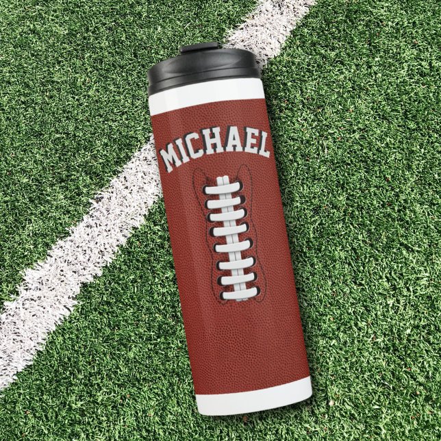 Bouteilles Isothermes Nom personnalisé American Football Thermal Tumbler (Add your name to this fun football theme thermal tumbler and enjoy the game!)