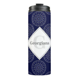 Bouteilles Isothermes Nom Personnalisé Ditsy Winter Snow Angels Dots Sno