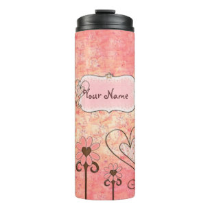 Bouteilles Isothermes Nom personnalisé en rose