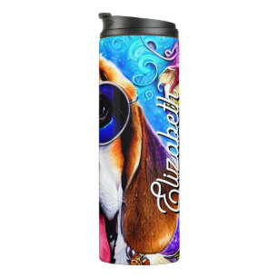 Bouteilles Isothermes Nom personnalisé Funky Beagle Chien