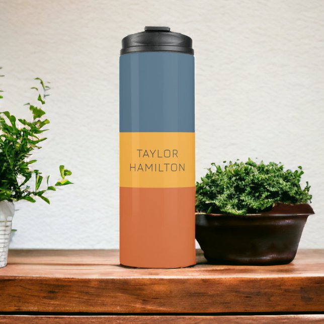 Bouteilles Isothermes Nom Personnalisé Moderne Simple Et Branché (Personalized Name Modern Simple And Trendy Thermal Tumbler from Ricaso. Customizable with own name)
