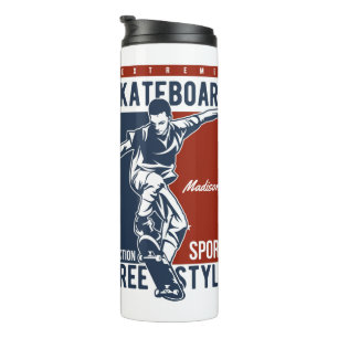 Bouteilles Isothermes Nom personnalisé Skateboard tumbler