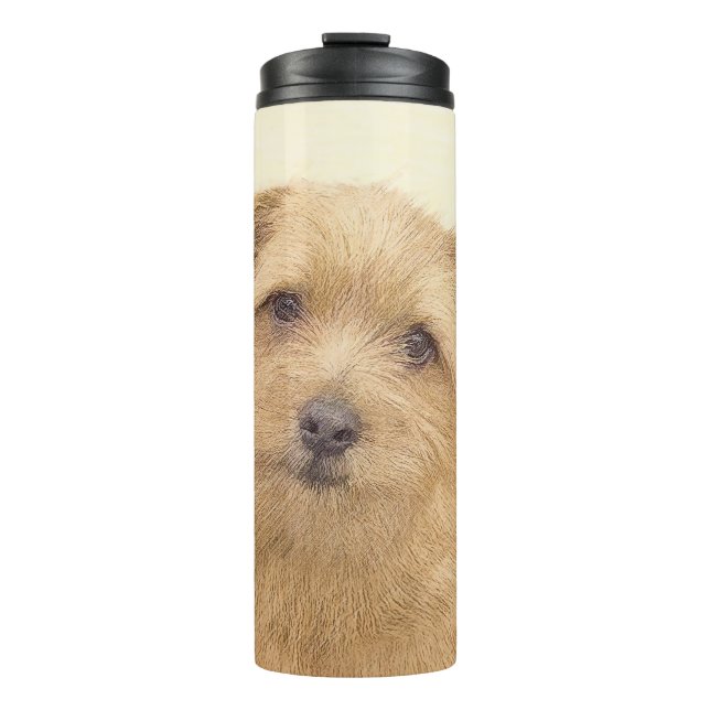 Bouteilles Isothermes Norfolk Terrier Peinture - Art Chien original (Devant)