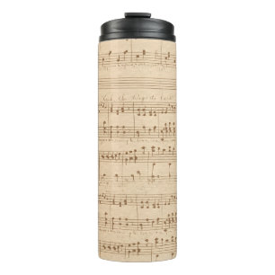 Bouteilles Isothermes notes de musique beige vintage
