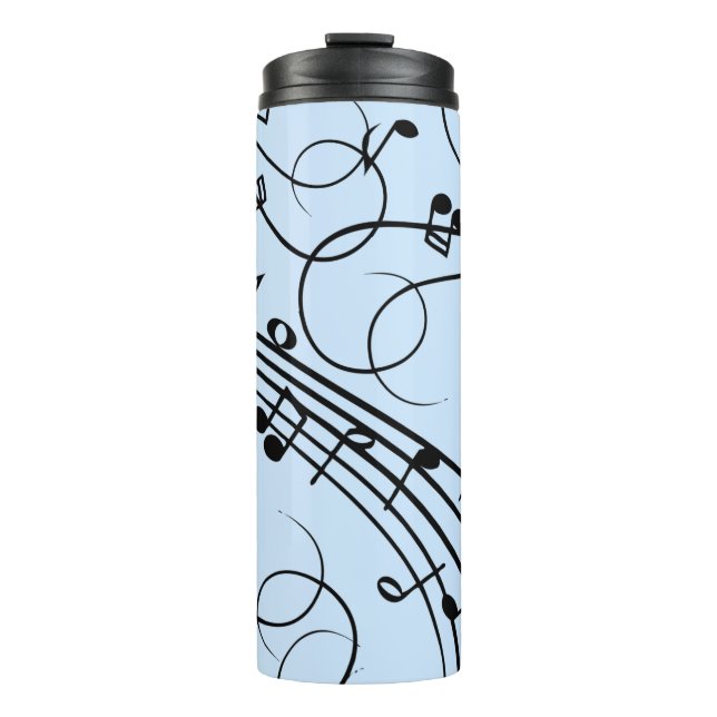 Bouteilles Isothermes Notes de musique fantaisie Bleu (Devant)