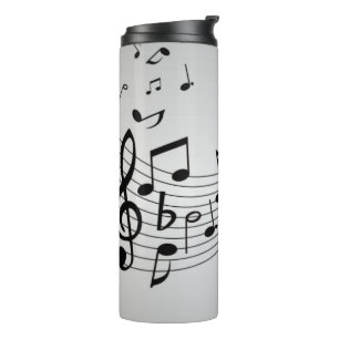 Bouteilles Isothermes Notes de musique sur argent