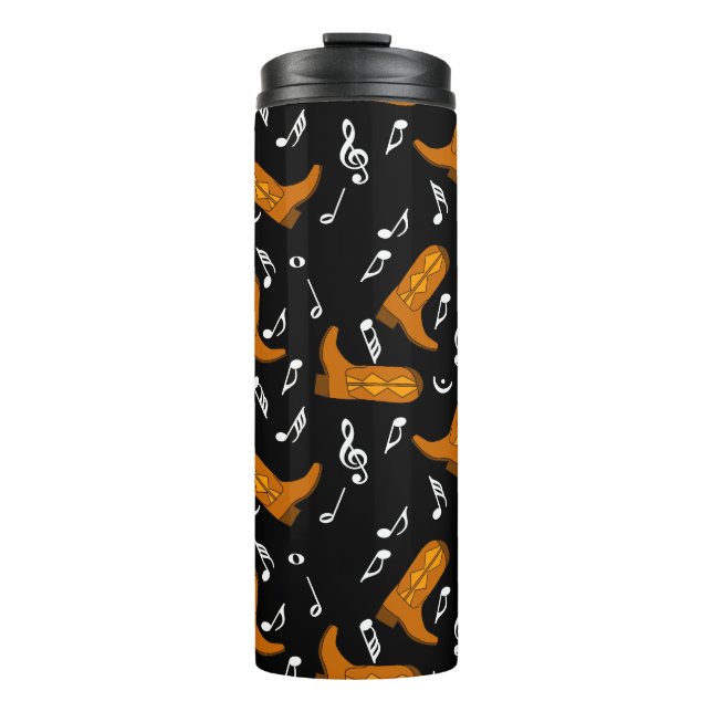 Bouteilles Isothermes Notes musicales des Boots de Cowboy (Devant)