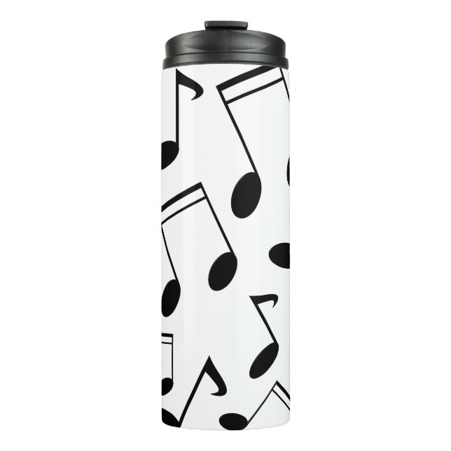 Bouteilles Isothermes Notes musicales noires (Devant)