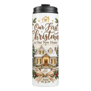 Bouteilles Isothermes Notre Premier Noël dans Notre Nouvelle Maison Orne