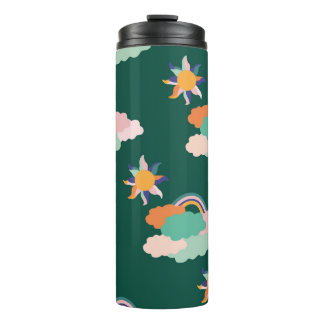 Bouteilles Isothermes Nuages colorés Rainbows Motif sans couture