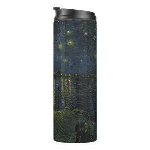 Bouteilles Isothermes Nuit étoilée sur le Rhône, peinture à l'huile Van