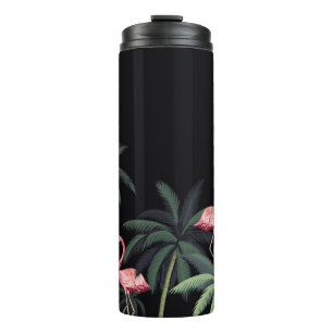 Bouteilles Isothermes Nuit tropicale oiseaux sauvages vintages flamants,