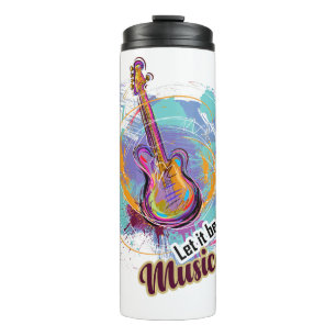 Bouteilles Isothermes numériquement conception de guitare peinte
