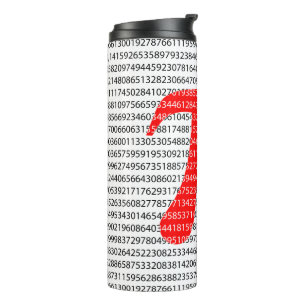 Bouteilles Isothermes Numéro rouge d'origine pi jour symbole mathématiqu
