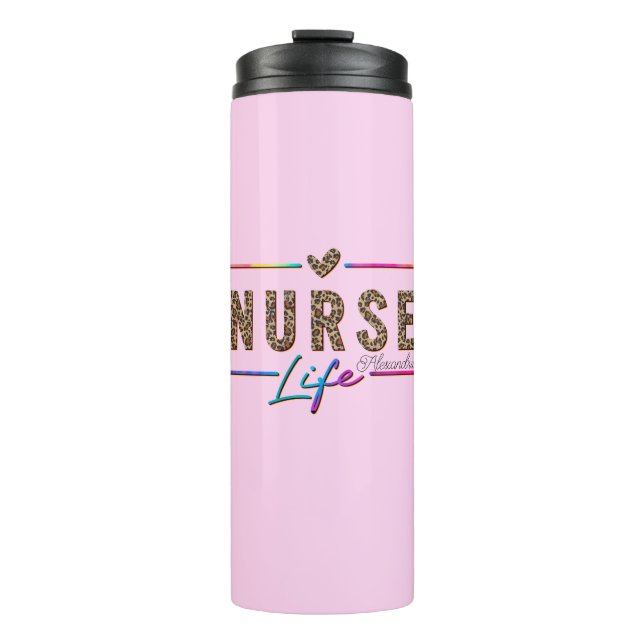 Bouteilles Isothermes "Nurse Life" en Elegant Rainbow Colors (Devant)