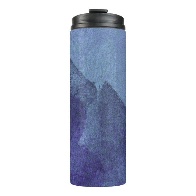Bouteilles Isothermes Océan bleu nature peinture abstraite (Devant)
