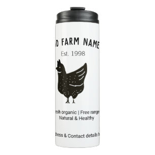 Bouteilles Isothermes oeufs de poule de ferme ajoutez nom année adresse